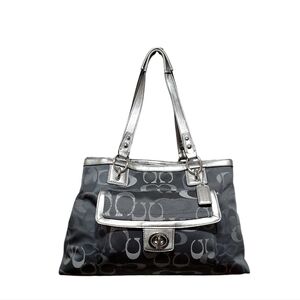Coach Penelope Lurex Gallery Optic Art Signature Shoulder Bag Great Condition